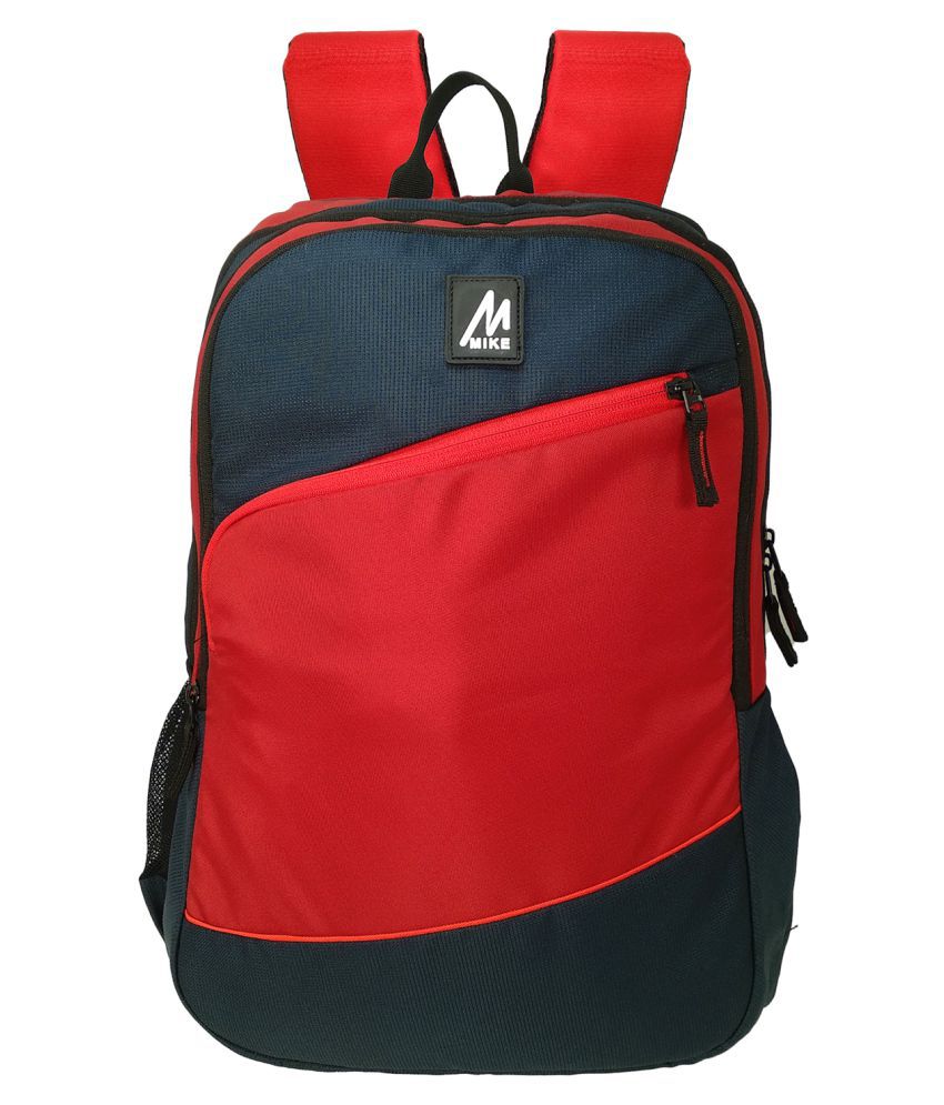     			MIKE 22 Ltrs Red School Bag for Boys & Girls