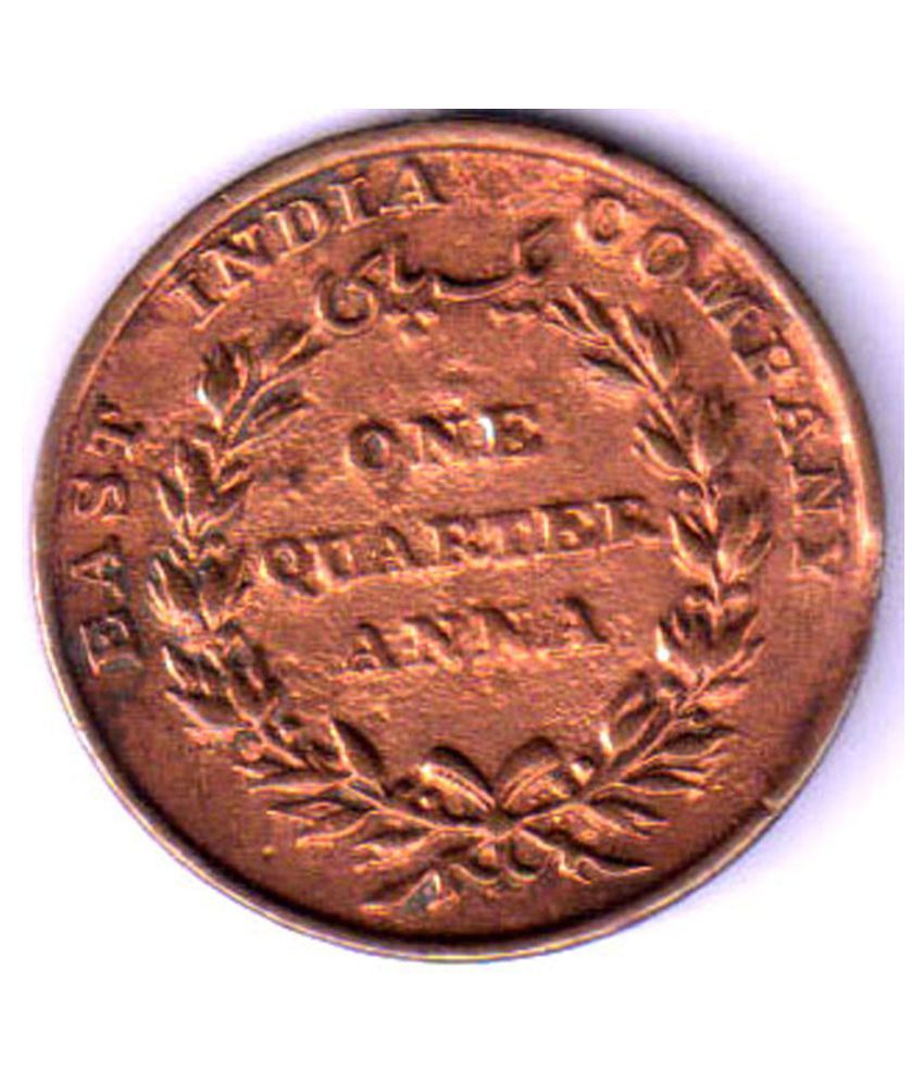 1 / ONE QUARTER ANNA BRITISH INDIA RARE 1835 COMMEMORATIVE COLLECTIBLE