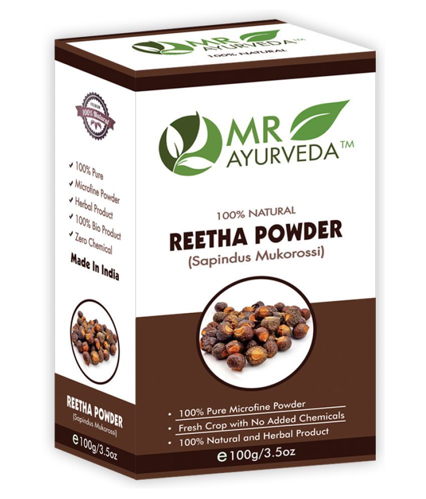     			MR Ayurveda 100% Pure Reetha Powder Hair Scalp Treatment 100 g