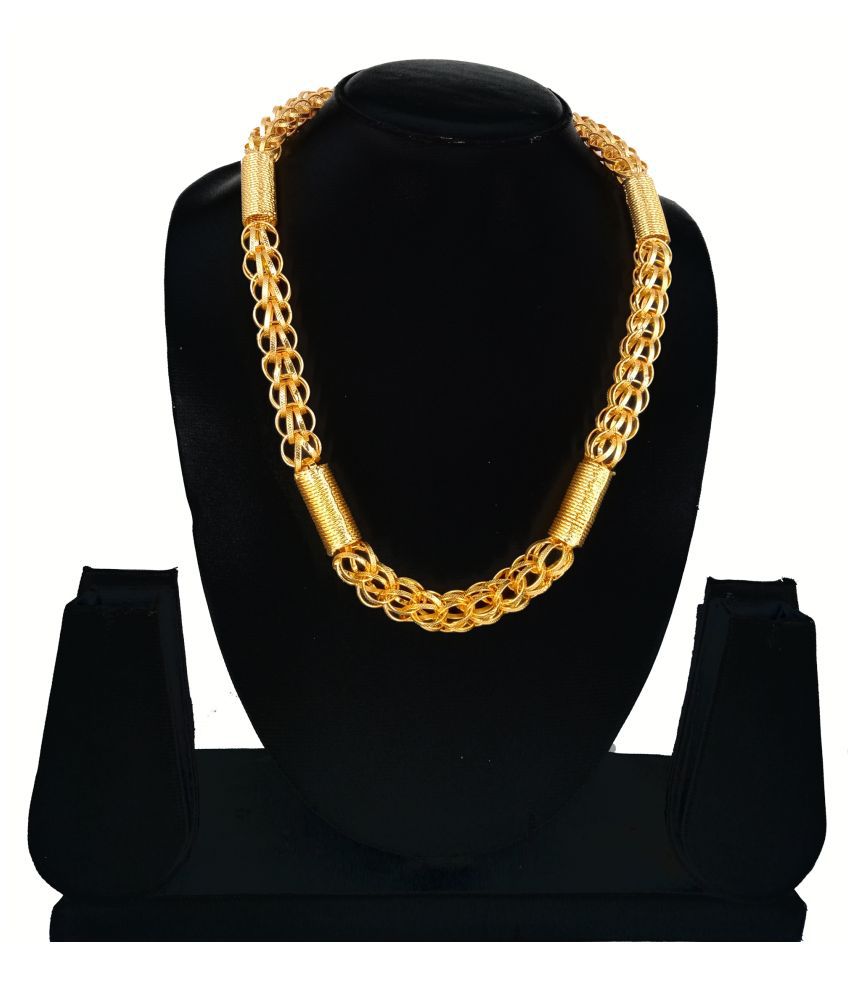     			SHANKHRAJ MALL Gold Plated Alloy Chain Necklace for Men 19 inch long-100400