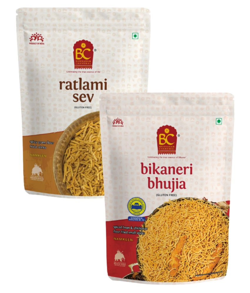 Bhikharam Chandmal Spicy Ratlami Sev (425gm) Barik Sev Bikaneri Bhujia ...