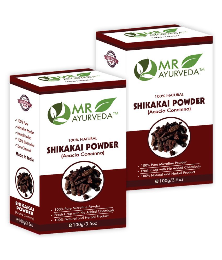     			MR Ayurveda Shikakai Powder for Shiny Soft and Smooth Hair Scalp Treatment 200 g Pack of 2
