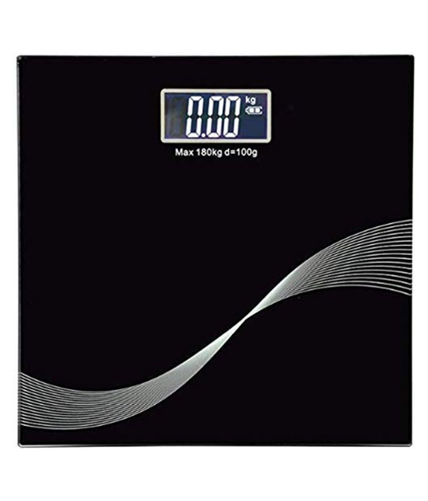     			Personal Bathroom Human Body Weight Machine Digital Weighing Scale Black Digital Square Weighing Scale