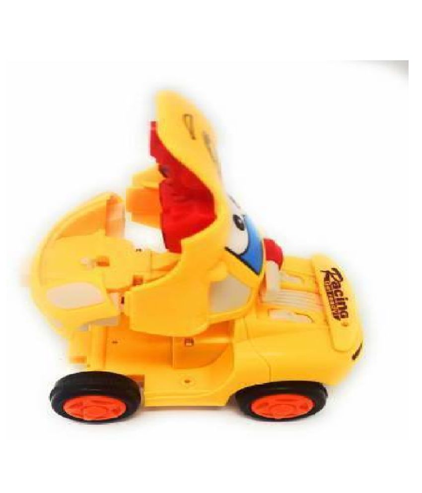 yellow robot car toy