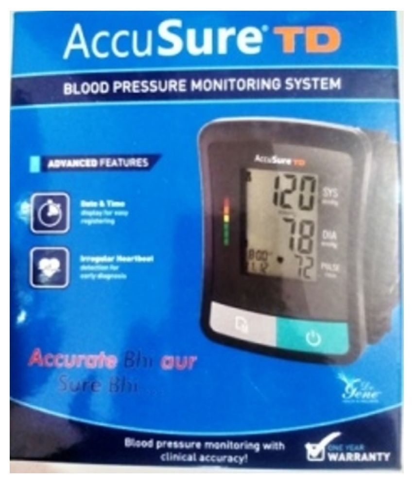     			ACCUSURE BLOOD PRESSURE MONITOR TD SERIES UPPER ARM BLOOD PRESSURE