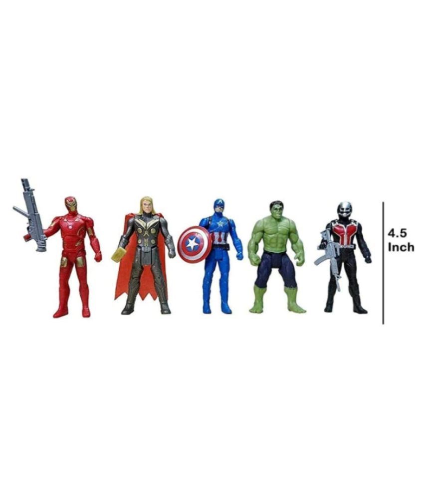 AhanaT Action Superhero Toys Set - 5 Action Superhero Hero Collection ...