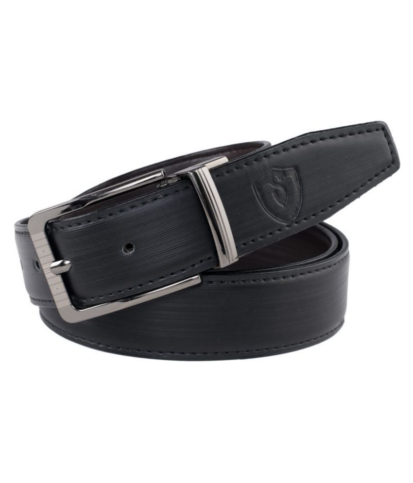     			Keviv Black Leather Casual Belt
