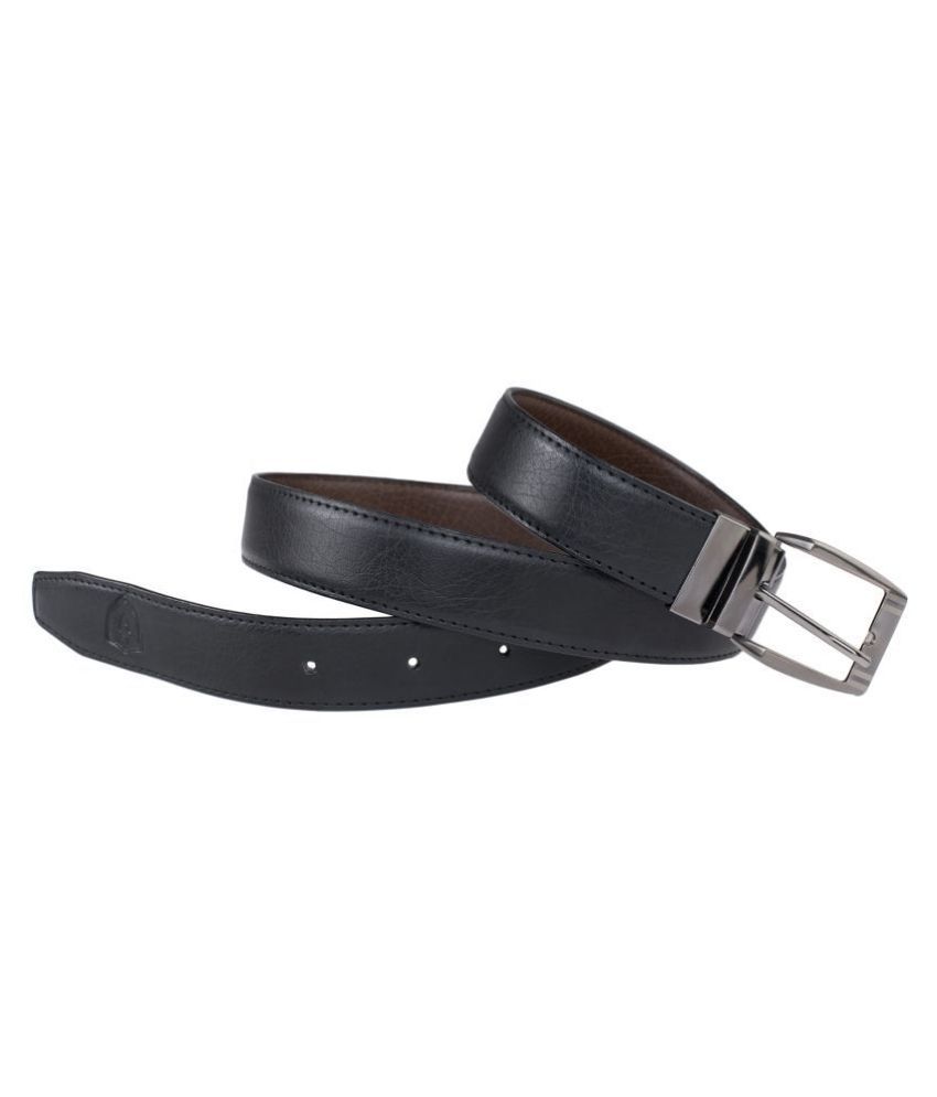     			Keviv - Black Leather Men's Casual Belt ( Pack of 1 )