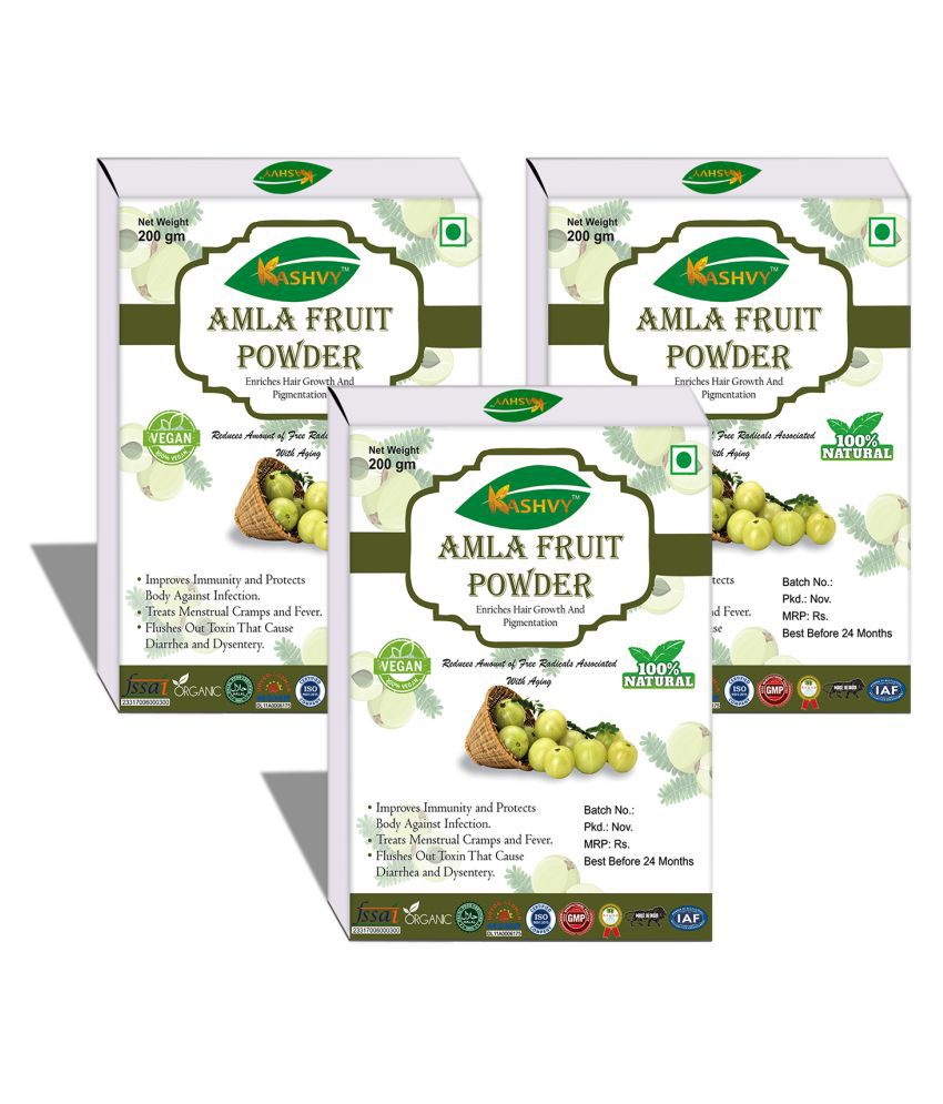     			Kashvy Amla Fruit Powder 600 gm Pack of 3