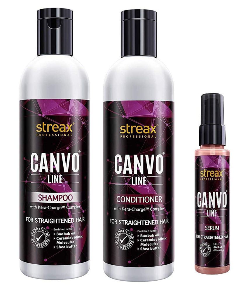 Streax Canvo Line Shampoo+Conditioner+Serum Combo: Buy Streax Canvo ...