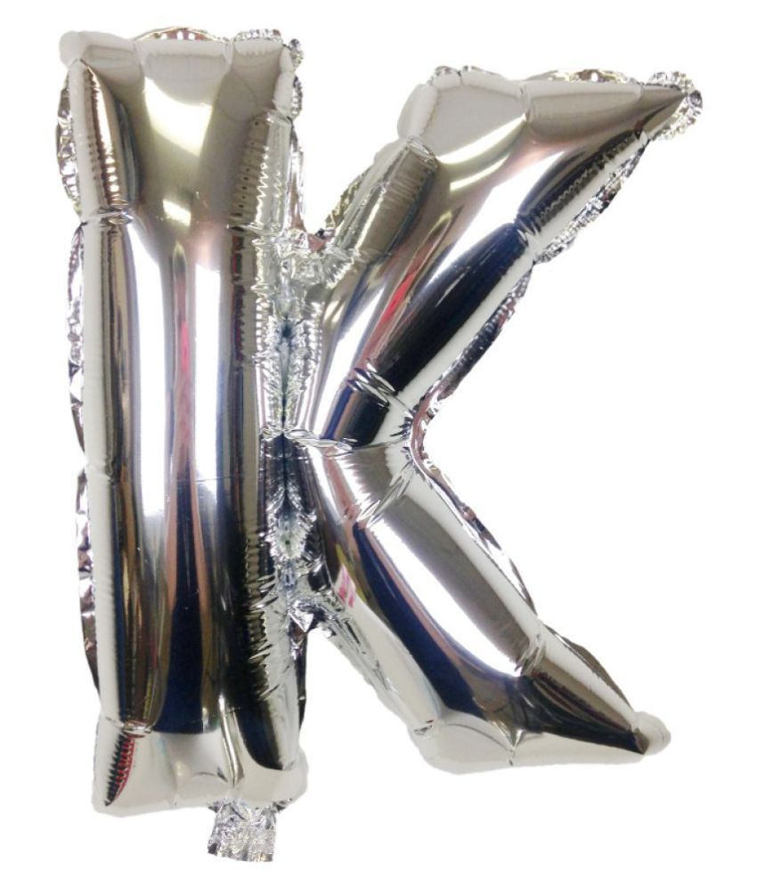     			Blooms Unique Alphabet Foil Balloon -K (Silver)