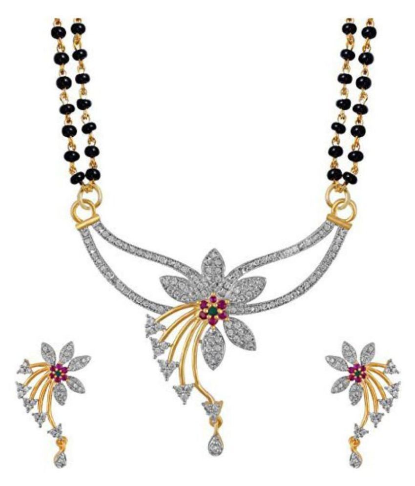     			Navya Collections American Diamond Multi Colour Mangalsutra Set for Woman