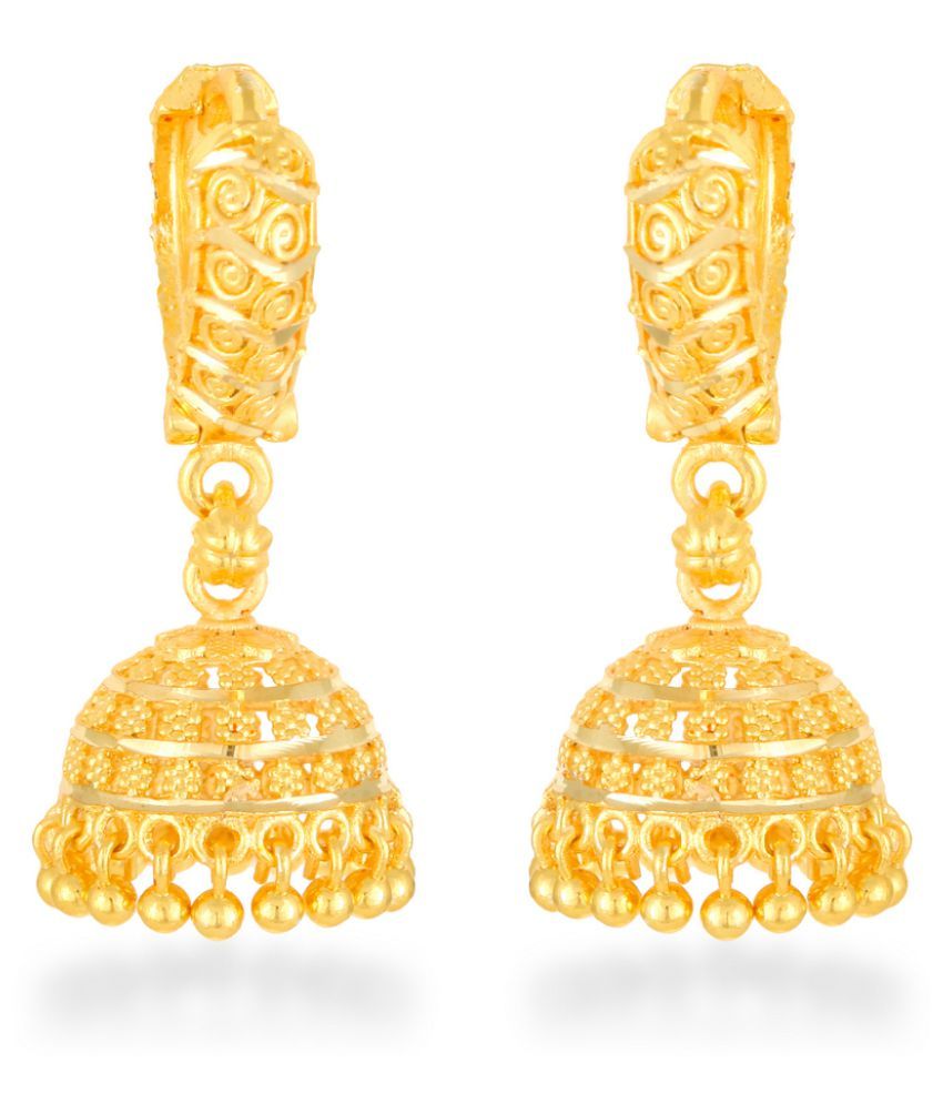     			Vighnaharta Traditional wear Gold Plated alloy jhumka Bali Earring for Women and Girls (VFJ1248ERG)