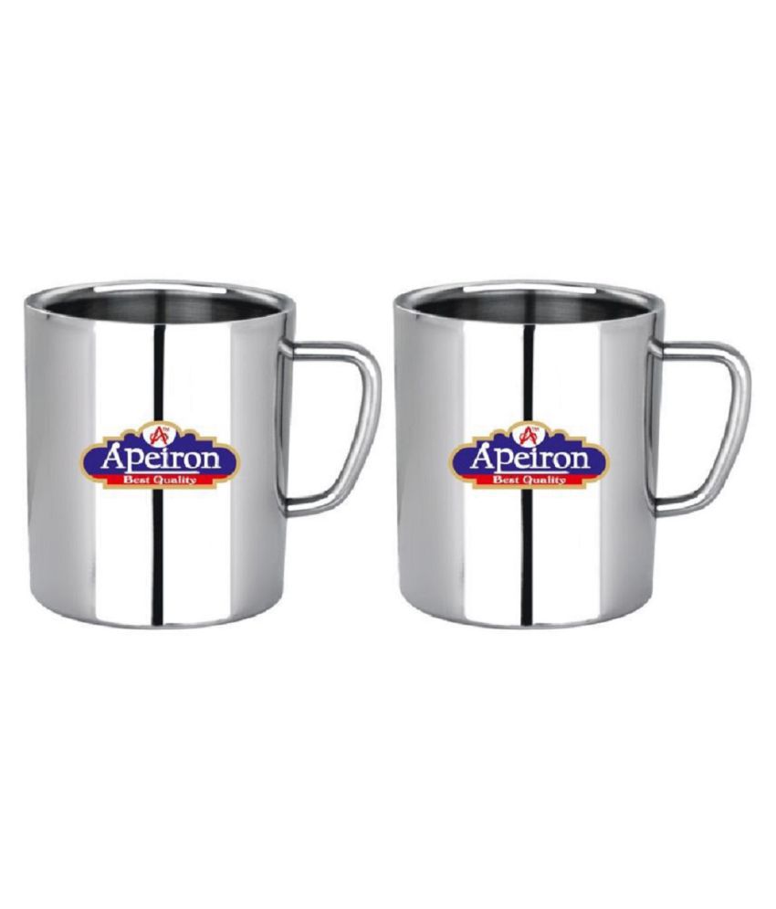     			APEIRON MUG SOBER Steel Coffee Mug 2 Pcs 300 mL
