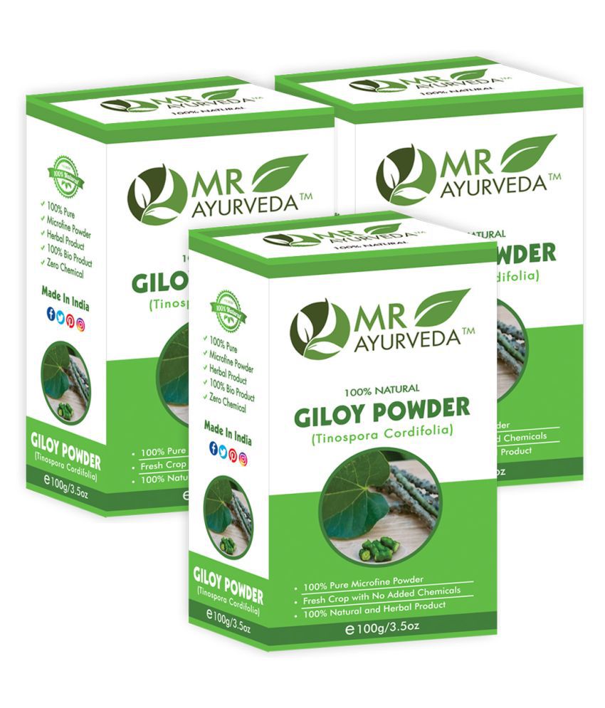     			MR Ayurveda Giloy Powder, Skin Care Hair Scalp Treatment 300 g Pack of 3