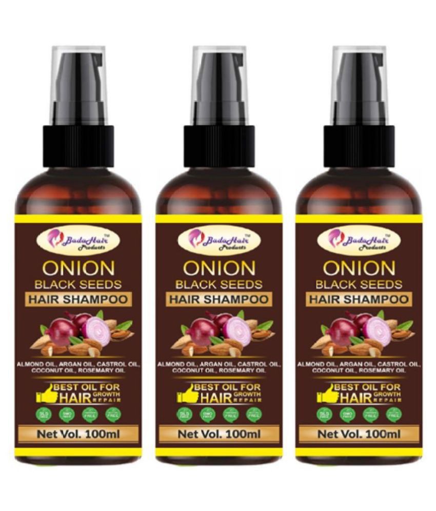     			BADA HAIR Organics Onion Shampoo for Hair Growth and Hair Fall Control 300ml (Pack of 3)