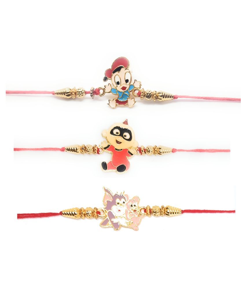 Kizzi Rakhi For Kids Brother Bro Set Of 3 Cute Donald Duck Jack Jack Tom andJerry Fancy Trendy Combo Cartoon For Raksha Bandhan With Greeting Card: Buy Kizzi Rakhi For Kids Brother Kizzi Rakhi For Kids Brother Bro Set Of 3 Cute Donald Duck Jack Jack Tom andJerry Fancy Trendy Combo Cartoon For Raksha Bandhan With Greeting Card: Buy Kizzi Rakhi For Kids Brother