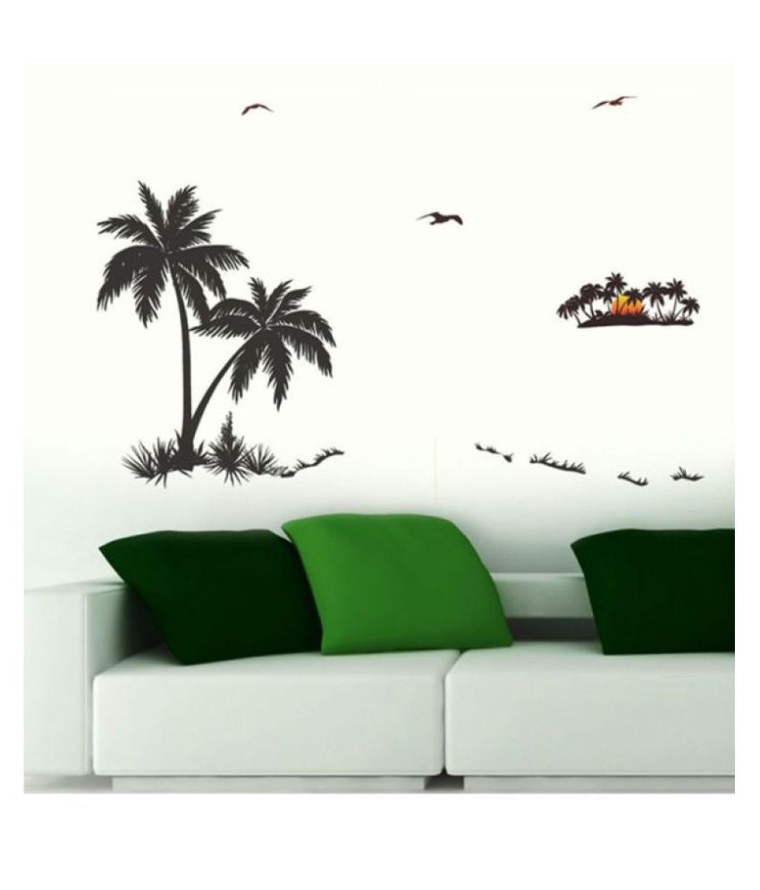     			HOMETALES Palm Trees Sticker ( 50 x 70 cms )