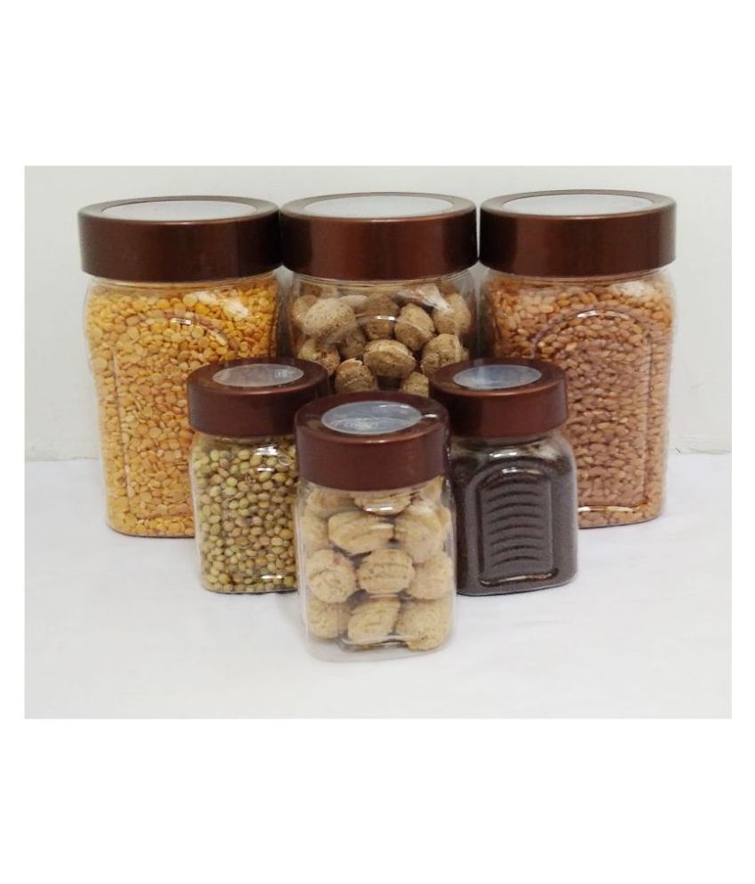 ZAMKHUDI Grocery Storage Plastic Food Container Set of 6 1000 mL