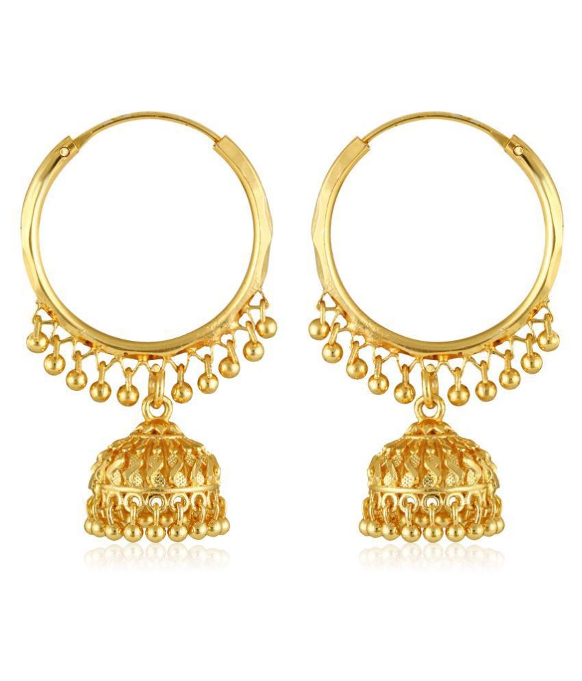     			Vighnaharta wedding and Party wear Gold Plated alloy jhumki Earring for Women and Girls (VFJ1266ERG)