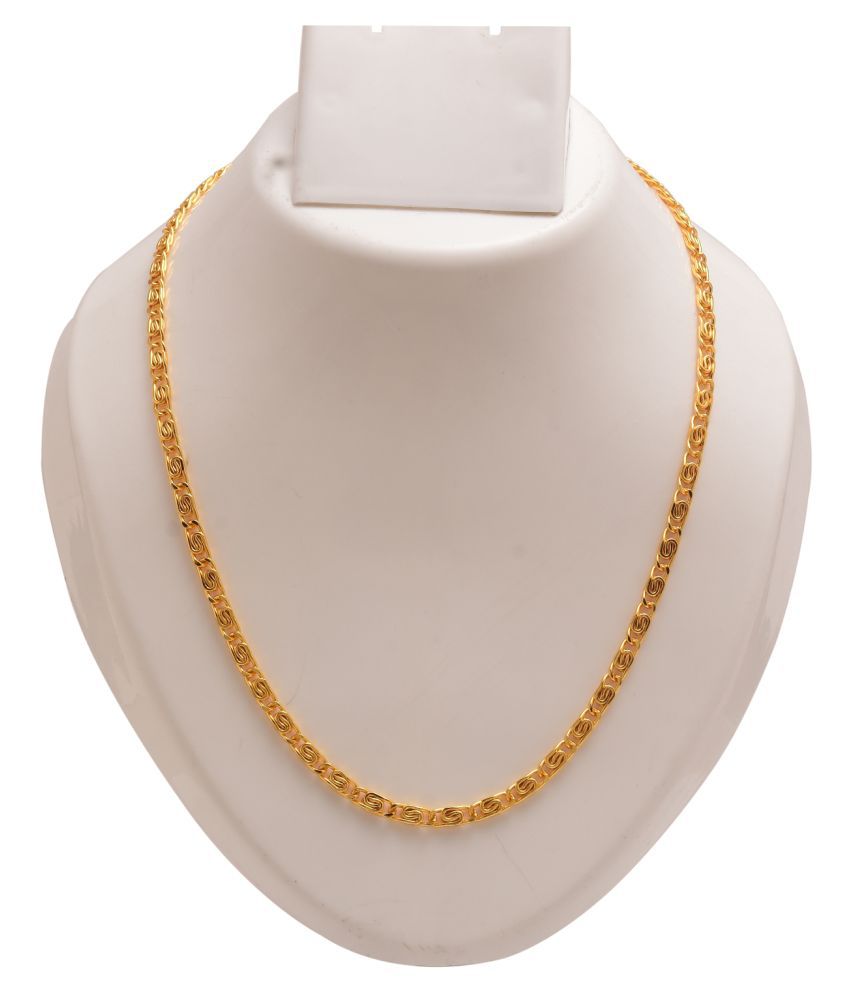 Jewar Mandi Link Chain Gold Plated Daily Use Design Stylish Designer Long Use Jewelry for Men & Boys