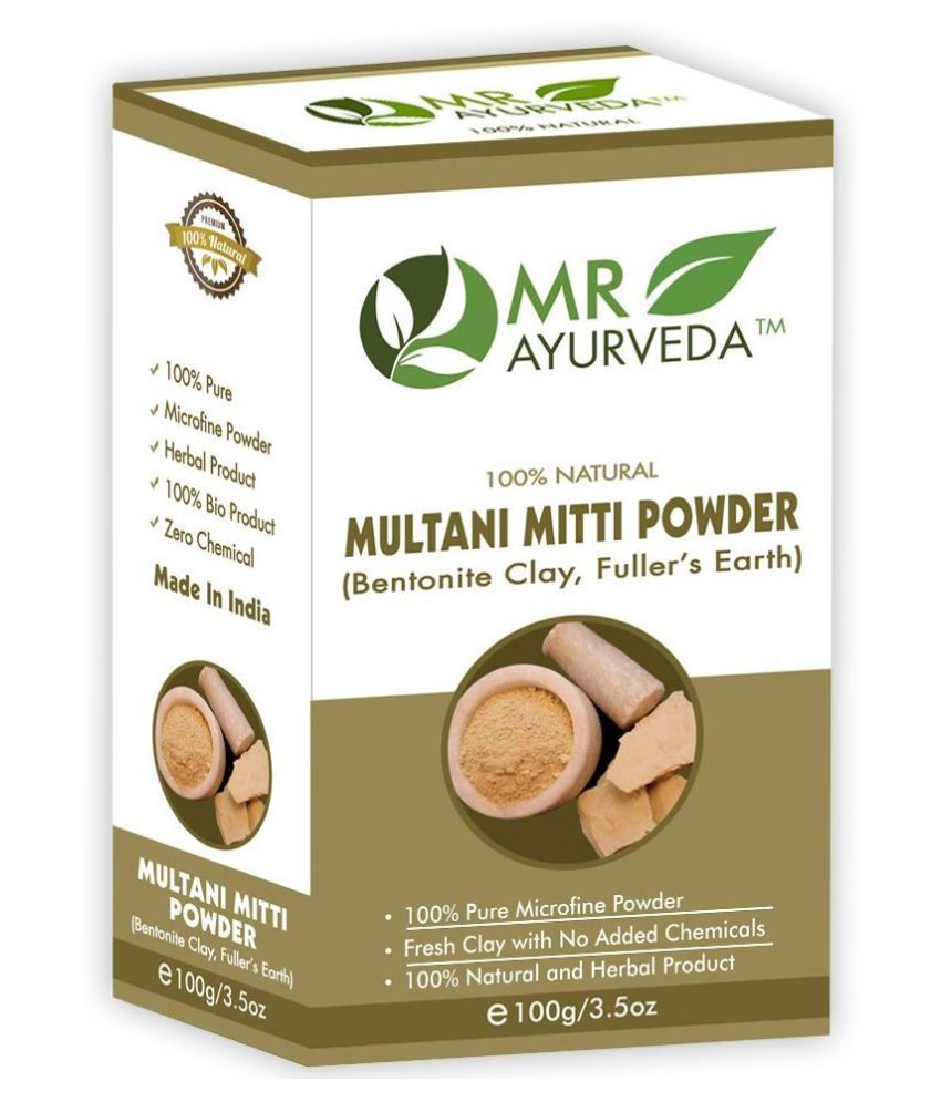     			MR Ayurveda 100% Organic Multani Mitti Powder Face Pack Masks 100 gm