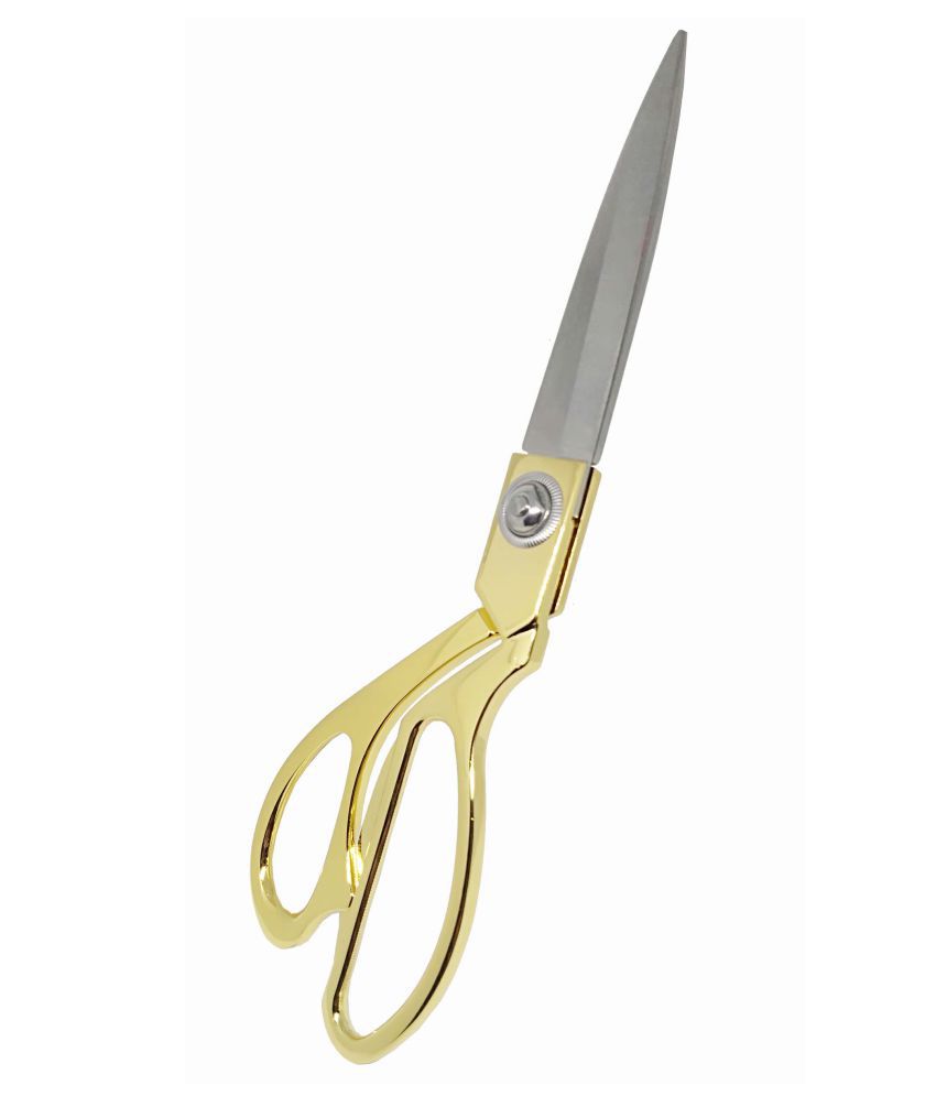     			Unikkus Professional Golden handle Tailor Cloth cutting and multipurpose stainless steel scissor (Kainchi, Kaichi), Size 10.5 Inch