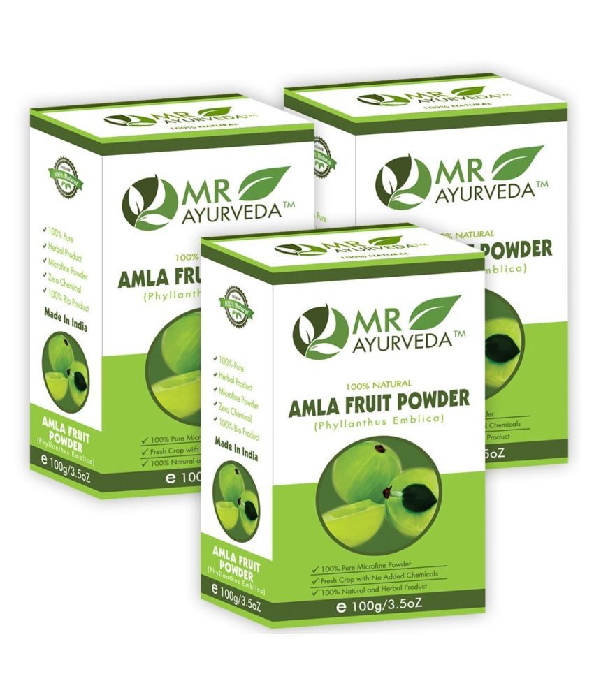     			MR Ayurveda 100% Pure Amla Powder Hair Scalp Treatment 300 g Pack of 3