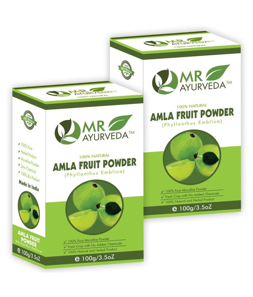     			MR Ayurveda Amla Powder for Skin & Amla Powder for Hair & Skin Hair Scalp Treatment 200 g Pack of 2