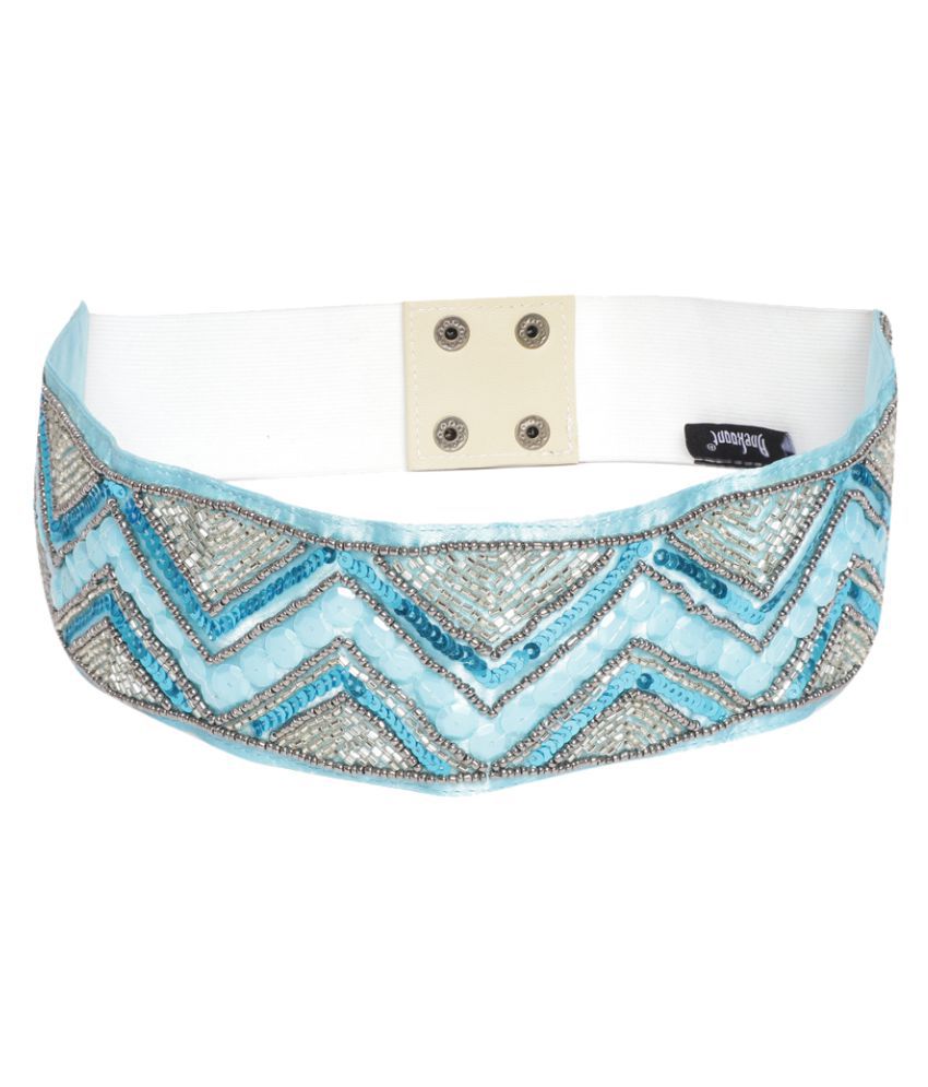     			Anekaant Blue Fabric Party Belt