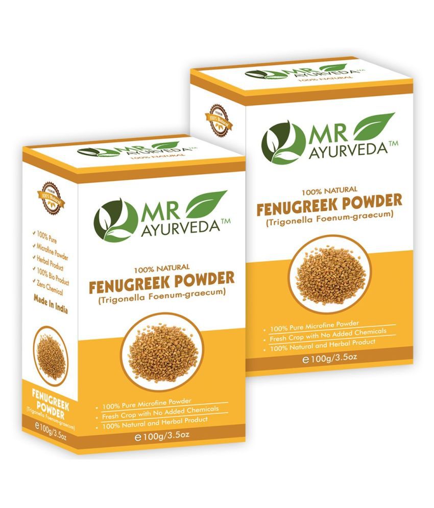     			MR Ayurveda 100% Pure Fenugreek Powder Hair Scalp Treatment 200 g Pack of 2