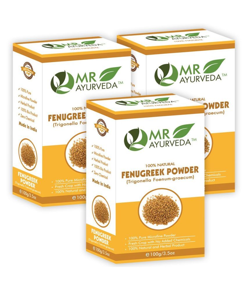     			MR Ayurveda Fenugreek Powder for Shiny Hair Scalp Treatment 300 g Pack of 3