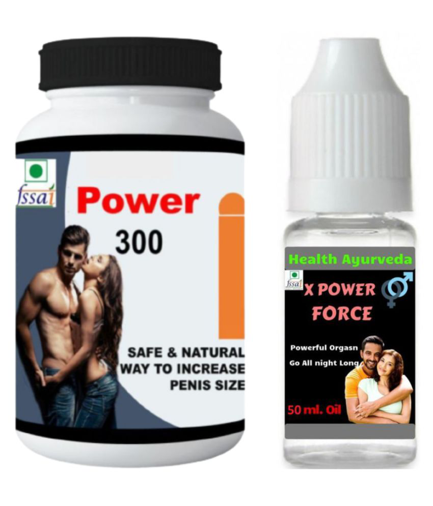     			Health Ayurveda power 300 + x power force oil 30 no.s Capsule