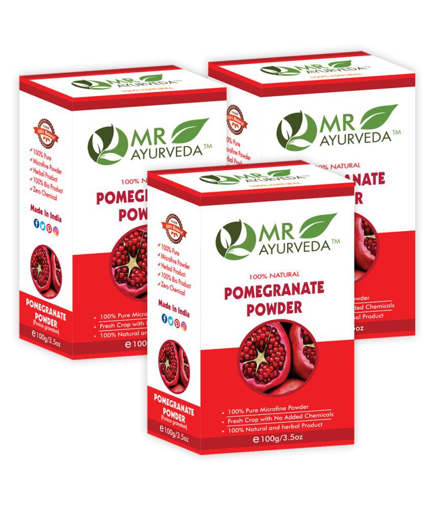     			MR Ayurveda Premium Quality Pomegranate Peel Powder Face Pack Masks 300 gm Pack of 3