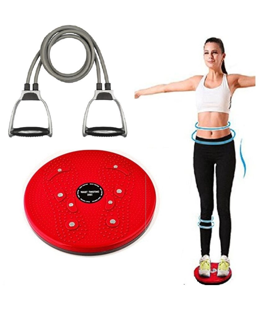 Tummy Twister & Resistance Band Combo Waist Trimmer Abs Exercise ...