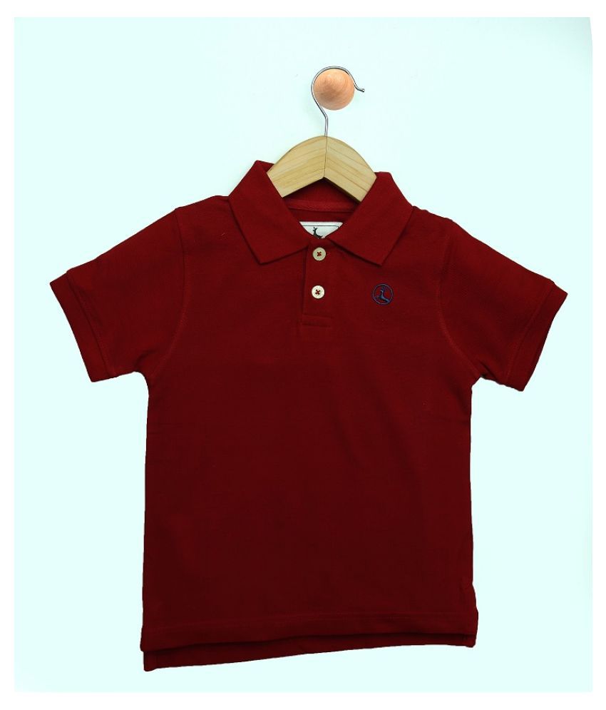 Red Line Boys Organic Red Polo T-Shirts