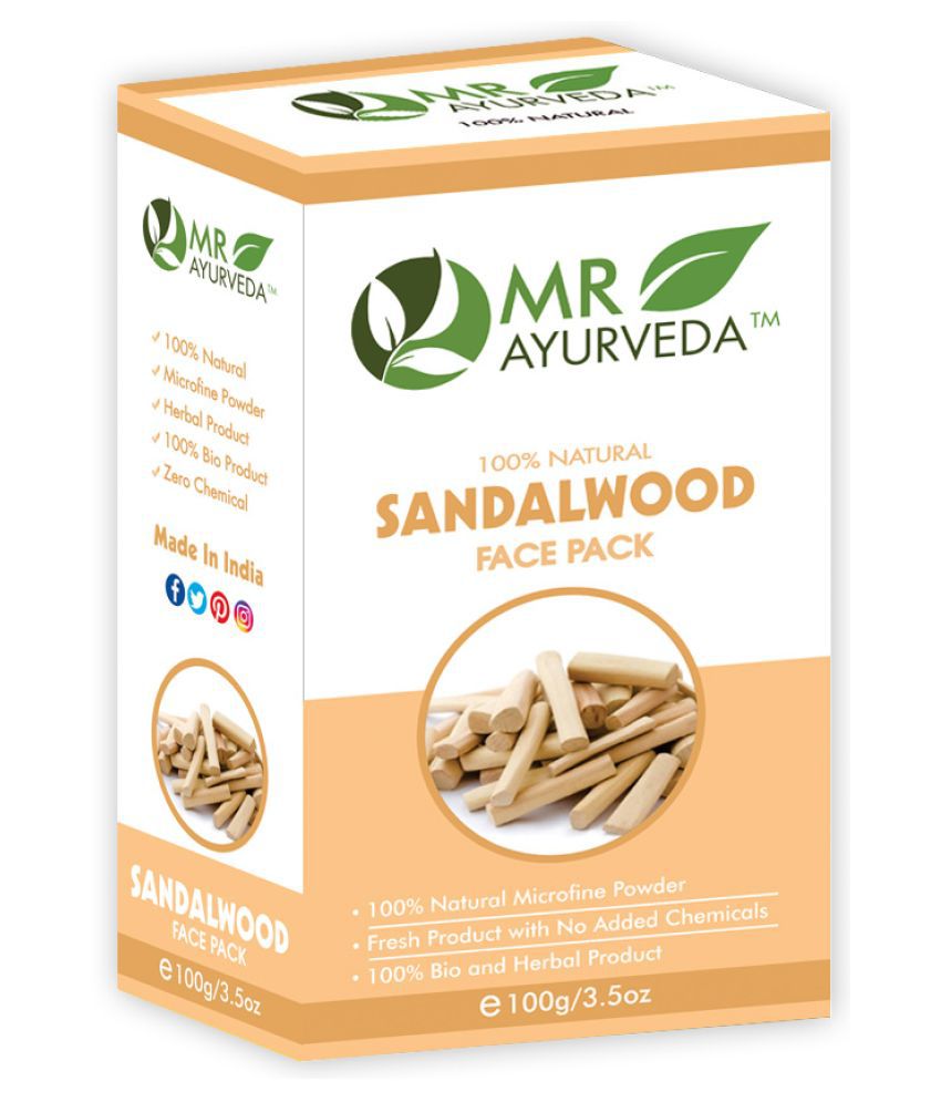     			MR Ayurveda Herbal Sandalwood Powder Face Pack Masks 100 gm