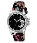 EMPERO - Black Leather Analog Womens Watch