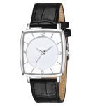 newmen -  Black Leather Analog Men's Watch