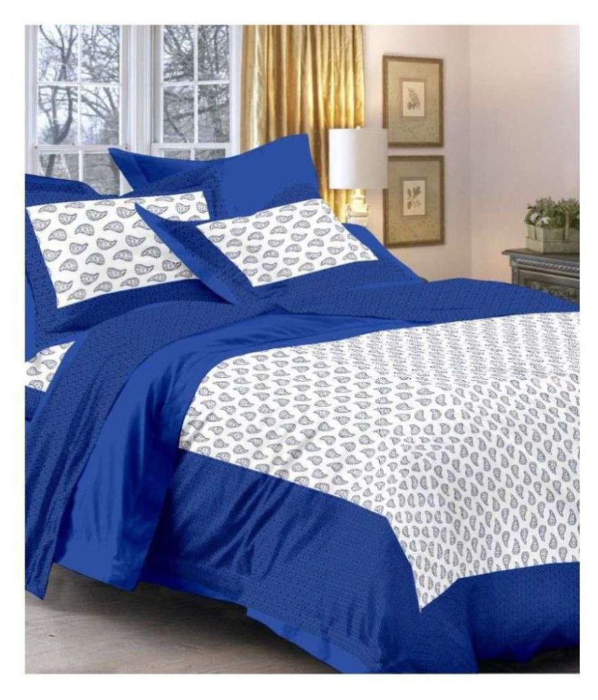     			Uniqchoice Cotton Double Bedsheet with 2 Pillow Covers ( 240 cm x 215 cm )