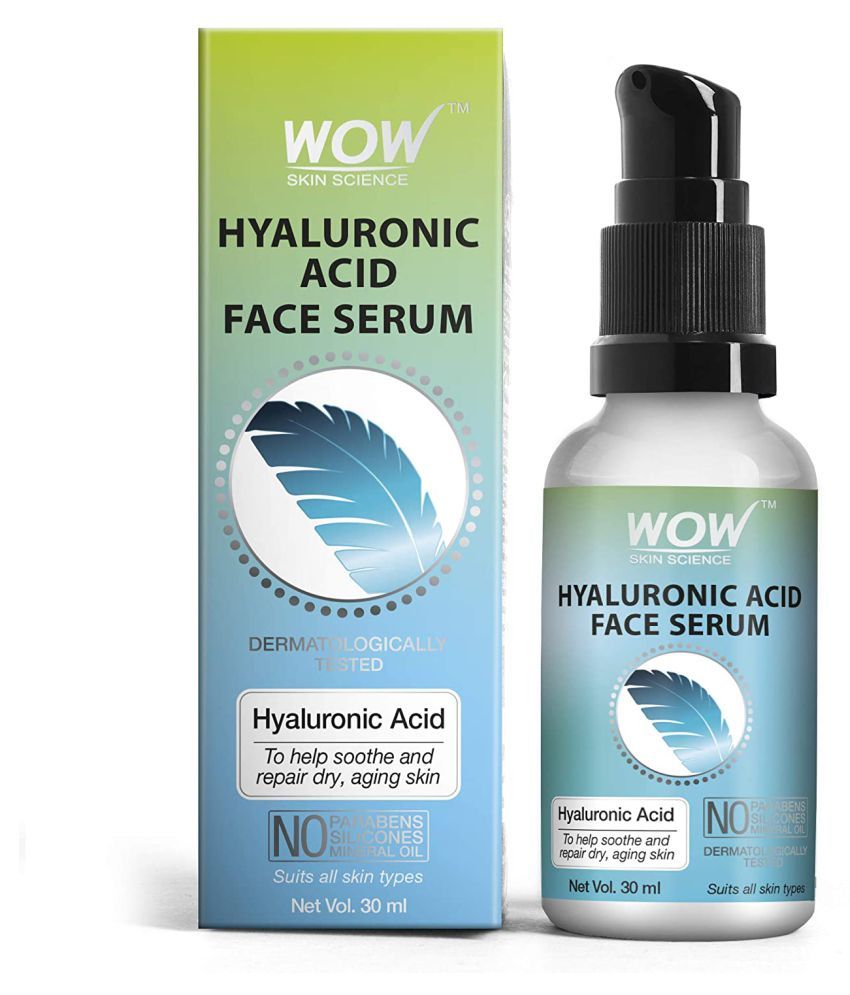     			WOW Skin Science Hyaluronic Acid Face Serum For All Skin Types No Parabens, Silicones & Mineral Oil - Glass Bottle - 30ml