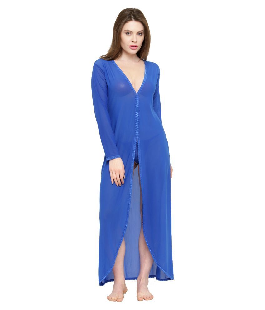     			N-Gal Polyester Nighty & Night Gowns - Blue