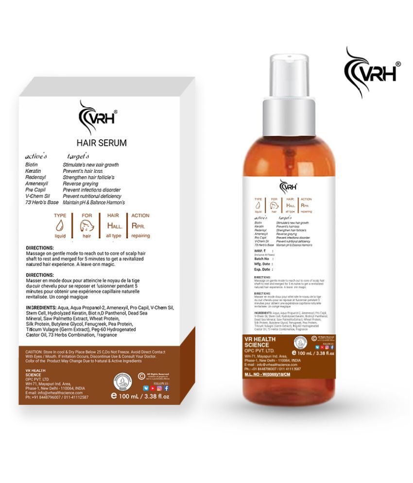 VRH Hair Serum 120 ml Hair Serum 120 mL: Buy VRH Hair Serum 120 ml Hair Serum 120 mL at Best Prices in India - Snapdeal VRH Hair Serum 120 ml Hair Serum 120 mL: Buy VRH Hair Serum 120 ml Hair Serum 120 mL at Best Prices in India - Snapdeal