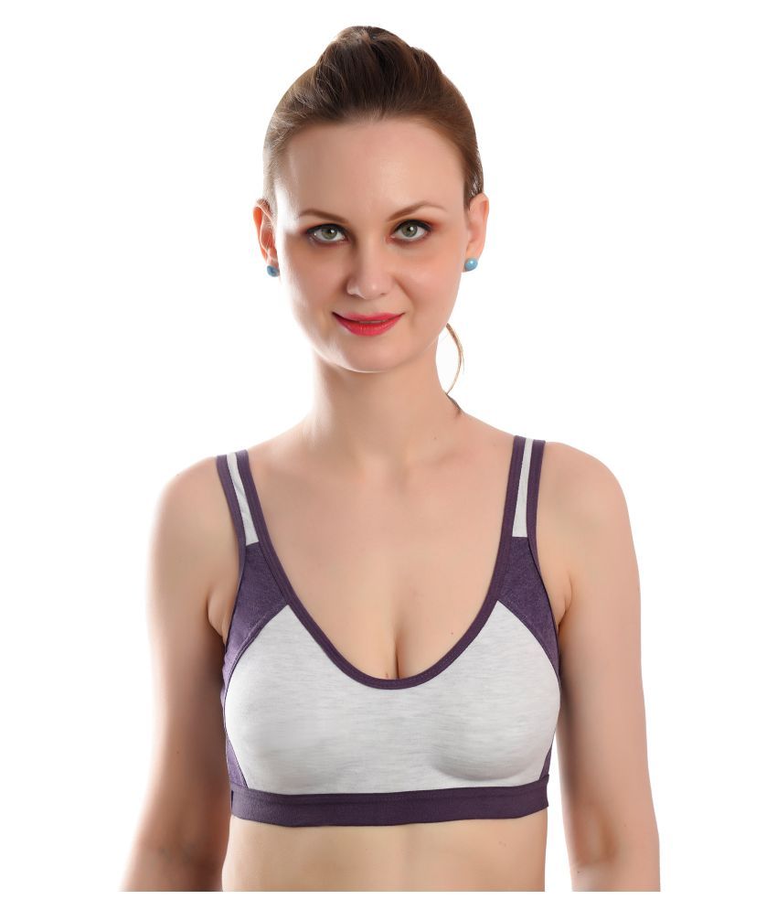     			Elina Cotton Non Padded Women's Racerback bra ( Purple )