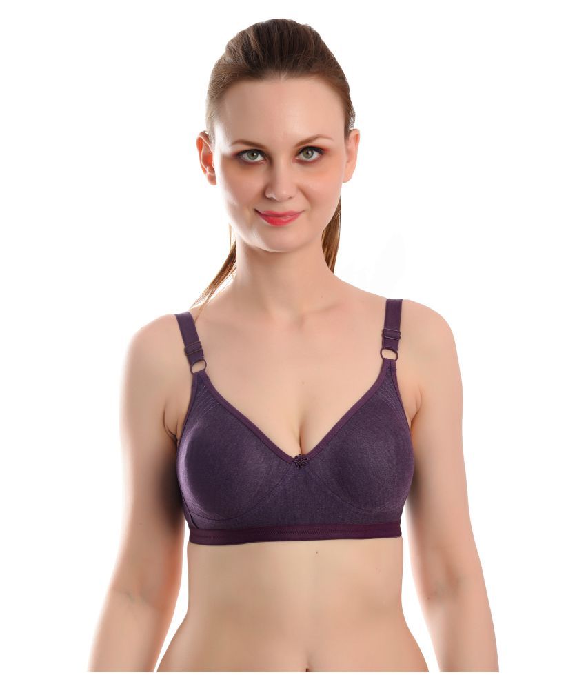     			Elina Cotton Non Padded Women's T-Shirt Bra ( Purple )