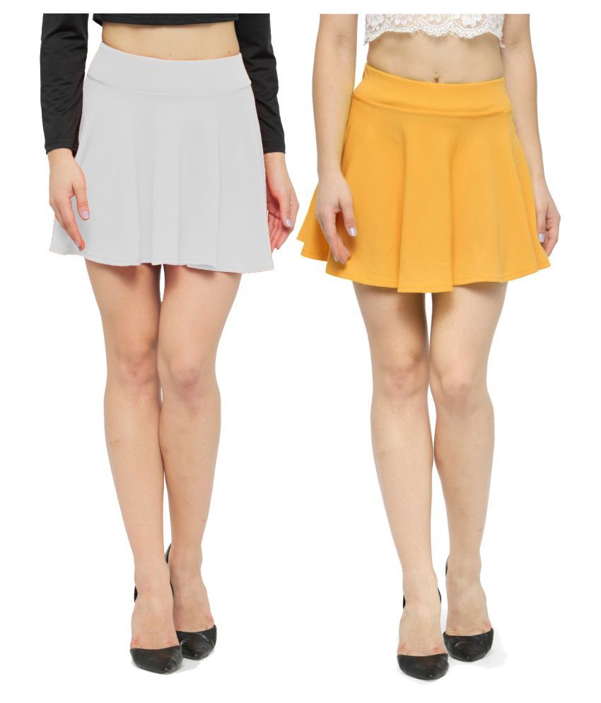     			N-Gal Polyester Skater Skirt - Multi Color Pack of 2