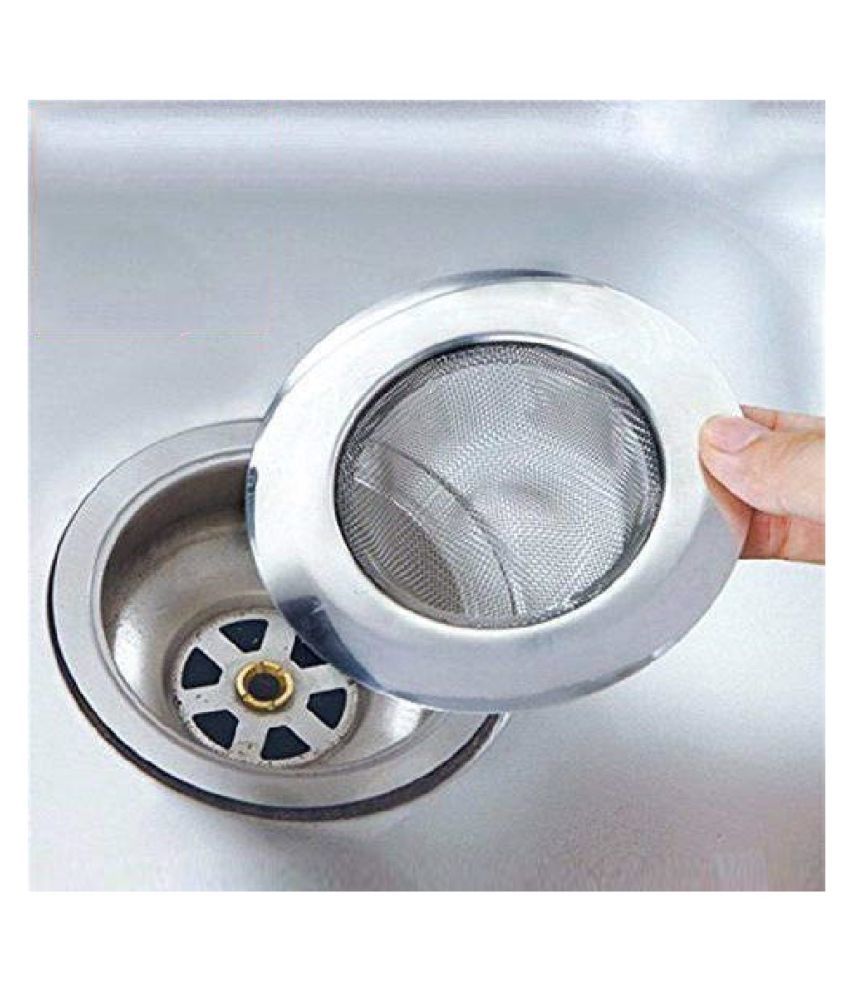 2KS Kitchen Sink Strainer Stainless Steel Jali Waste Filter | Drain Basin Basket Filter Drainer Sink Jali