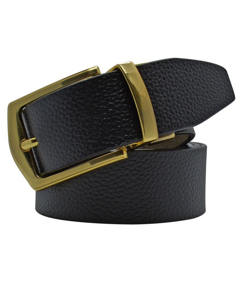     			Loopa Black Leather Formal Belt