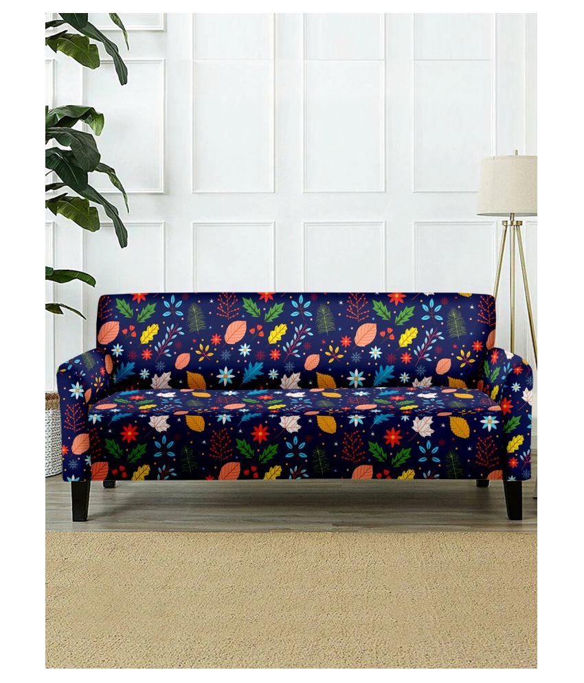 Cortina 3 Seater Blue Polyester Single Sofa Cover Buy Cortina 3