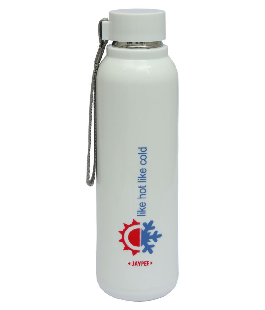    			Jaypee Brightsteel  White 690 mL Stainless Steel Water Bottle set of 1